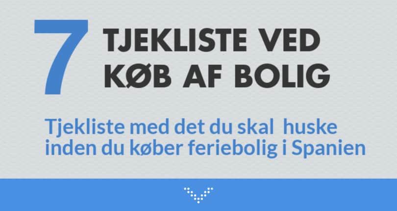 Tjekliste til løb af ferieboliger i Spanien (Andalusien)