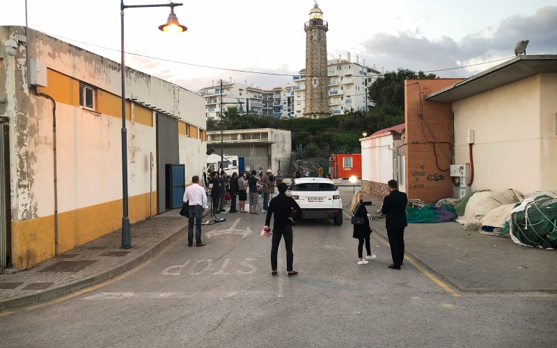 Filmoptagelser i Estepona fiskerihavn